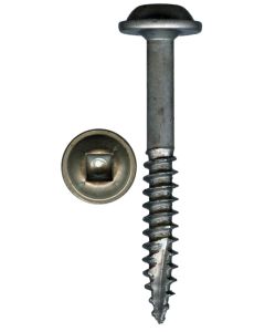 # 7-18 X 1 1/4" Square Drive, Round Washer Head, Fine Thread, Type 17 Point, Zinc Plated Screws Sold In Box 8000