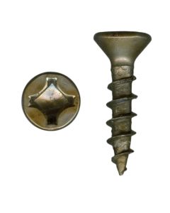# 8-11 X 5/8" Square/Phillips Flat Head Coarse Thread Plain Steel Screws Sold In Box 1000