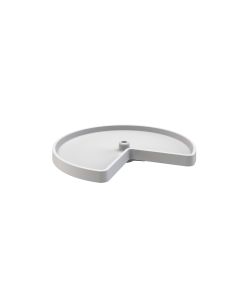 24" Value Line Kidney Shape Lazy Susan Single Shelf Only, with hub insert White, SKU: 3471-24-11-52