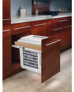 Vanity Top Mount Pullout Hamper Natural