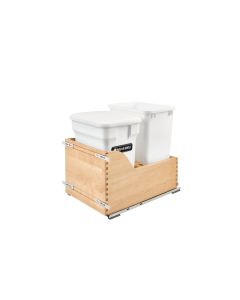 Double Waste Soft-close Maple Pullout with Compo+ bin White and White Waste Container, SKU: 4WCSC-1835CKWH-2