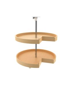 24" Wood Pie-Cut for 33" x 33" Corner Cabinet - 2 Shelf Set Natural, SKU: 4WLS942-2433-52