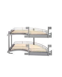 2-Tray Chrome Right DM Curve With Back Mounting Hardware Maple Base, SKU: 582-18-RMP