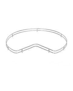 32" Kidney Shape Lazy Susan Fence Rail -Single Chrome