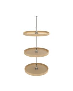 20in full circle lazy susan 3-shelf set -individual pack almond - 6073-20-15-536