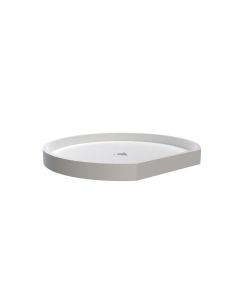 22" D-Shape Lazy Susan, 1 Shelf (for use with BM1 Hardware) White
