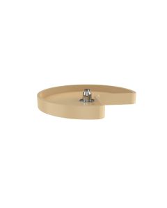 18" Single Shelf Kidney Lazy Susan with Bottom Mount Hardware Almond