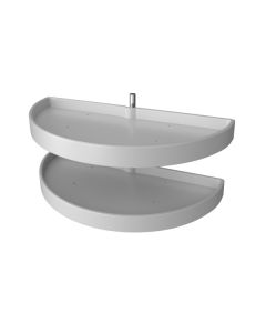 33in half moon 2-shelf set, 16-1/8in minimum opening  white 6842-33-11-570