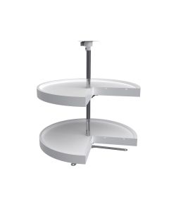 24" Pie-Cut Lazy Susan Set White
