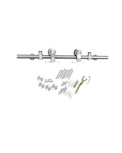 U.S. Futaba Round Rail Stainless Steel Barn Door Hardware Top Mount Kit