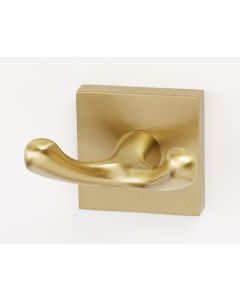 Satin Brass 2" [51.00MM] Double Robe Hook by Alno - A8484-SB