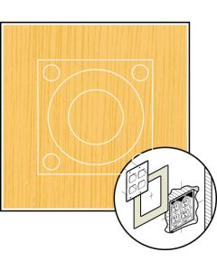 FastCap 1 Sheet White 6-1/2" x 6-1/2" Low Gloss PVC Electrical Box Caps