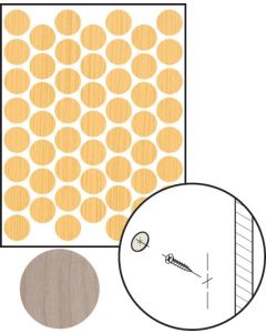FastCap White Birch 9/16" Sanded Real Wood Screw Caps, sold per box of 20 sheets, 52 per sheet (FC.SW.916.WB)