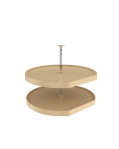 32" Lazy Daisy Polymer D-Shape 2 Tray Set With Hardware Almond LD-2262-32-15-1