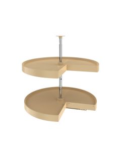 28" Lazy Daisy Polymer Pie Cut 2 Tray Set With Hardware, Almond LD-2942-28-15-1