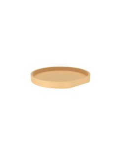 20" Lazy Daisy Banded Wood D-Shape Tray with Steel Bearing 1 Per, Natural LD-4BW-201-20SBS-1