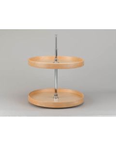 24" Lazy Daisy Natural Wood Full Circle 2 Tray Set With Hardware LD-4NW-072-24-1