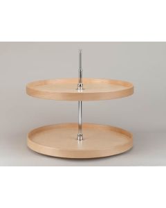 32" Lazy Daisy Natural Wood Full Circle 2 Tray Set With Hardware LD-4NW-072-32-1