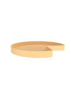 32" Lazy Daisy Natural Wood Kidney Tall Rim Tray With Aluminum Bearing 1 Per LD-4NW-401-32TBS-1
