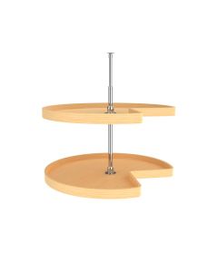 28" Lazy Daisy Natural Wood Kidney 2 Tray Set With Hardware LD-4NW-472-28-1