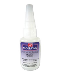 Mohawk Finishing Products Industrial Grade Instant CA Glue Medium Viscosity 1 Oz Ethyl Hybrid CA