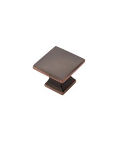 Oil-Rubbed Bronze Highlighted 1-1/4" [32.00MM] Square Knob by Hickory Hardware sold in Each - P3028-OBH
