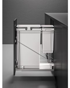 Salice Pull-Out Waste Container with 1 - 50 Quart Bin - QPAM12150CR