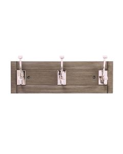 Polished Nickel / Glazed Grey 17-1/2" [444.50MM] 3 Hook Rail by Hickory Hardware - S077226-GGY14