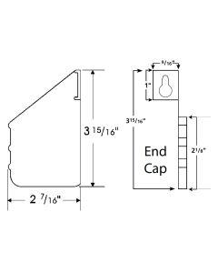 40 pair of End Caps, Screws White