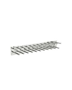 12" Tie Rack, Static, Side Mount, Chrome TRC-12NS-CR