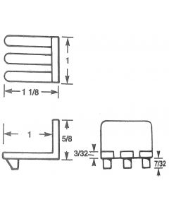 Bain Bridge Snap-In False Front Clips - 4305CL-50