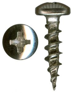# 10-9 X 3/4" Phillips Pan Head Coarse Thread Nickel Plated Screws Sold In Box 1000