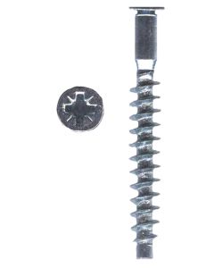 M5-0 X 40MM Pozi Flat Head Confirmat Fine Thread Blunt Point Zinc Plated Screws  Sold In Box 5000