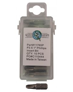 P3 X 1" Phillips Drive Insert Bit Sold In Each