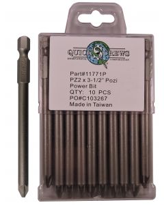 PZ2 X 3-1/2" Pozi Drive Power Bit Sold In Each