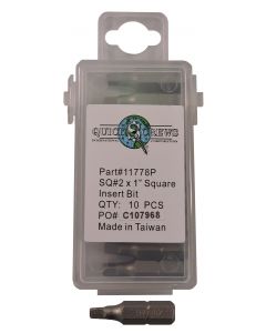 SQ2 X 1" Square Drive Insert Bit  Sold In Each