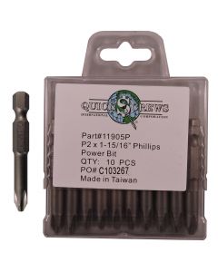 P2 X 1-15/16" Phillips Drive Power Bit  Sold In Each
