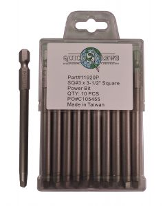 SQ3 X 3-1/2" Square Drive Power Bit Sold In Each