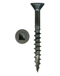 # 8-11 X 1 1/4" Square Flat Head With Nibs Under Head Coarse Thread Type17 Black Phosphate/Wax Screws Sold In Box 9000