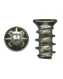 M6.3-11 X 10MM Pozi Flat Head Euro Screws Type B SMS Thread Nickel Plated Sold In Box 100
