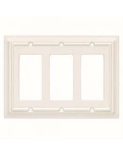 White 6-29/32in. [175.00MM] 3 Rocker Wall Plate by Brainerd sold in Each - 126337 - Discontinued