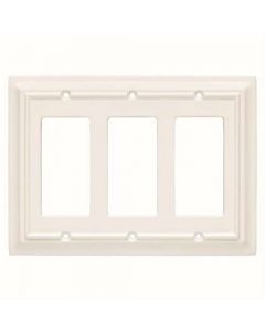 White 6-29/32in. [175.00MM] 3 Rocker Wall Plate by Brainerd sold in Each - 126337 - Discontinued