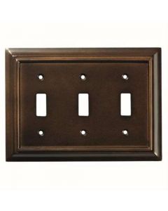 Espresso 8" [203.20MM] 3 Toggle Wall Plate by Brainerd sold in Each - 126344