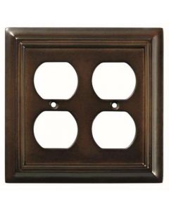 Espresso 6-13/16" [173.04MM] 4 Plug Outlet Wall Plate by Brainerd sold in Each - 126380