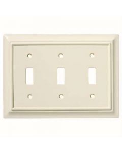 Light Almond 7-3/32in. [180.50MM] 3 Toggle Wall Plate by Brainerd sold in Each - 126448 - Discontinued