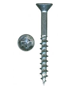 # 8-11 X 1 1/2" Phillips Flat Head Coarse Thread Zinc Plated Screws Sold In Each