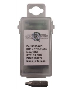 SQ1 X 1in. Square Drive Bit 2-Piece Insert  Sold In Each - Discontinued