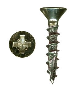 # 6-13 X 3/4" Phillips Flat Large Head Coarse Thread Type 17 Nickel Plated Screws (.275 Head Od) Sold In Box 5000