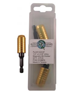 1/4 X 3" Ultra Magnetic Bit Holder Gold Sold In 3 Pack