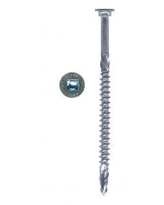 # 10-9 X 4" Square Funnel Head Spiral T17S Point Zinc Plated Sold In Box 250